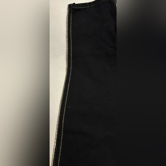 New Versus Versace Black Stretch Jeans Gold Piping size 28/42 Small made Italy - Picture 5 of 16